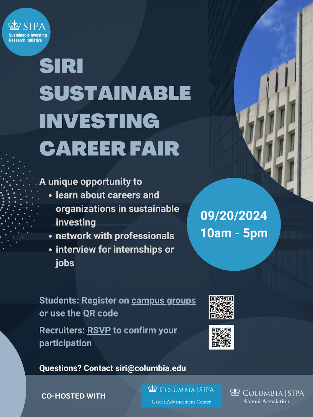 SIRI Sustainable Investing Career Fair
