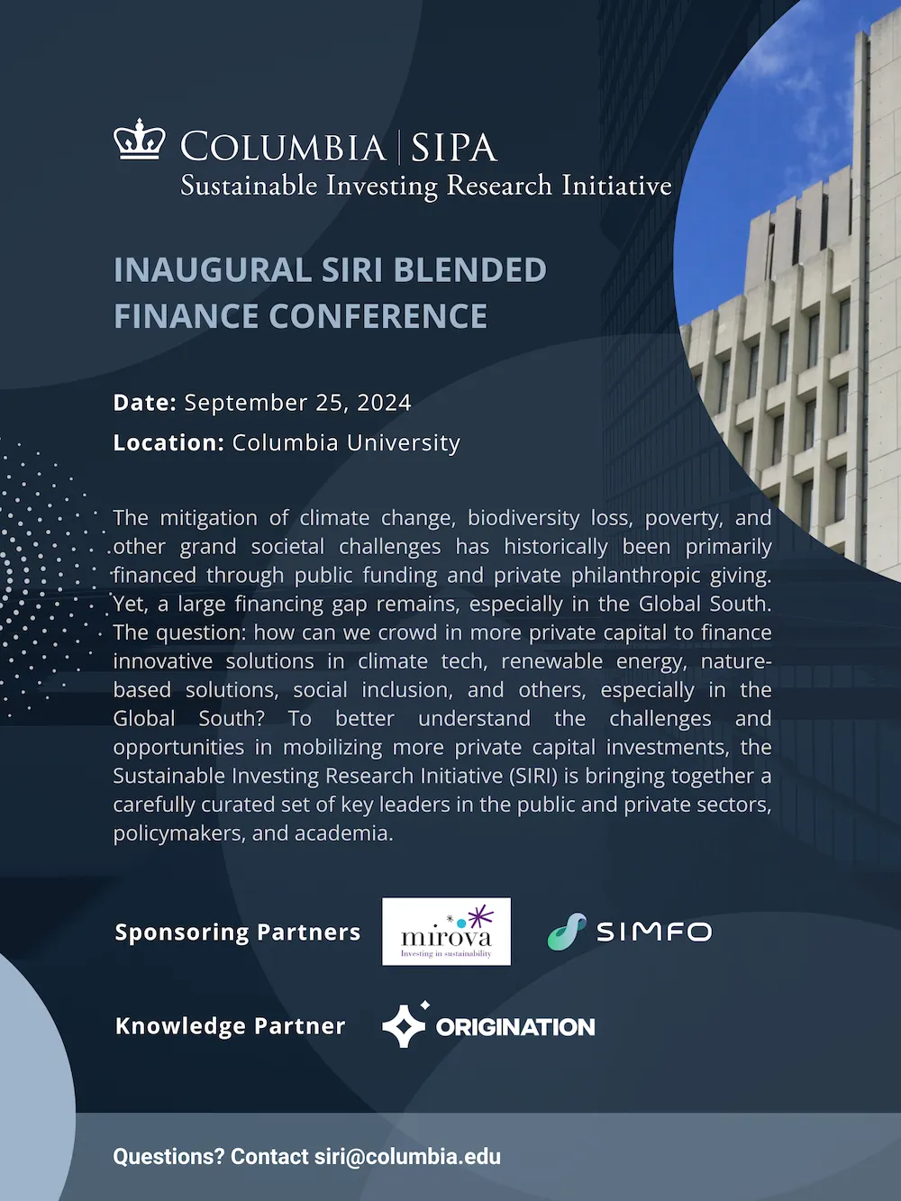 SIRI Blended Finance Conference