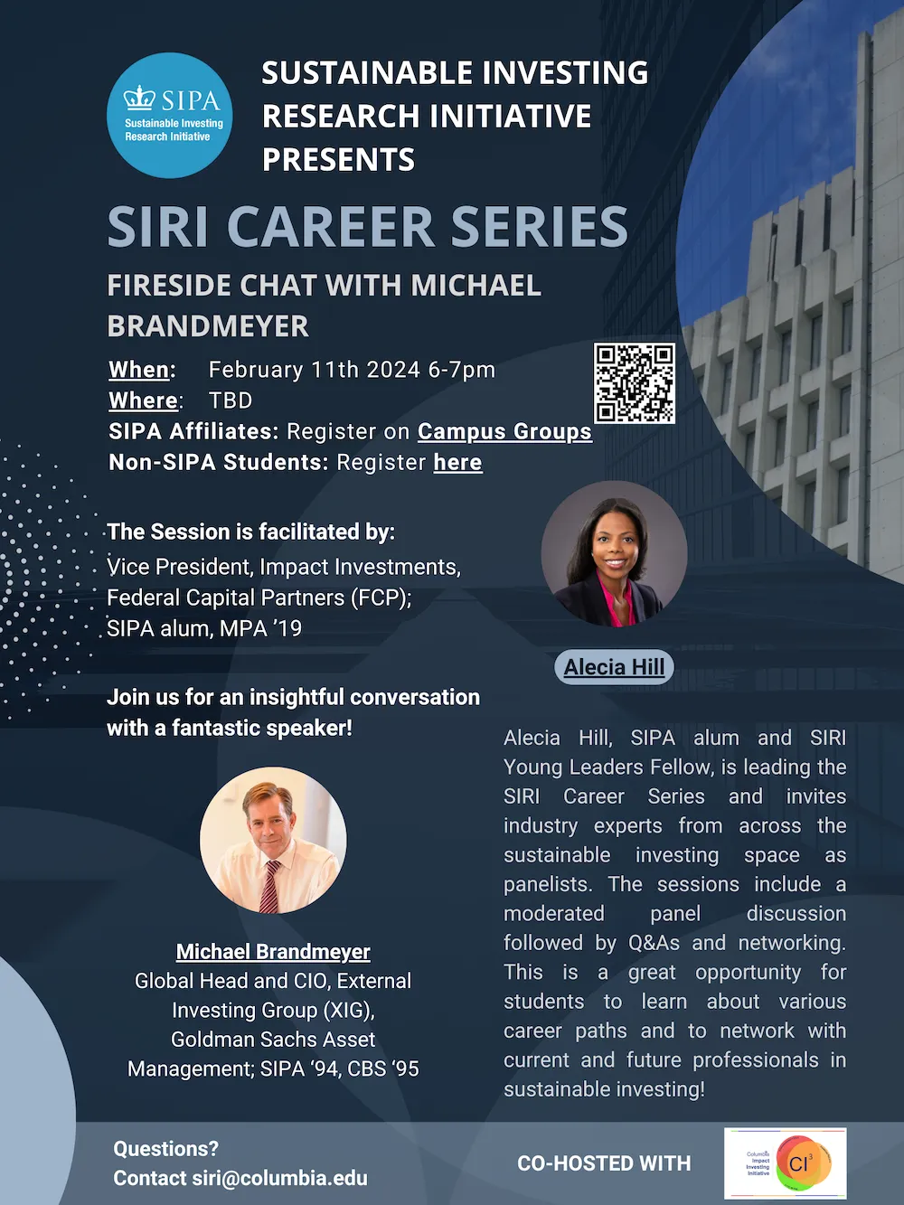 SIRI Career Series: Fireside Chat with Michael Brandmeyer