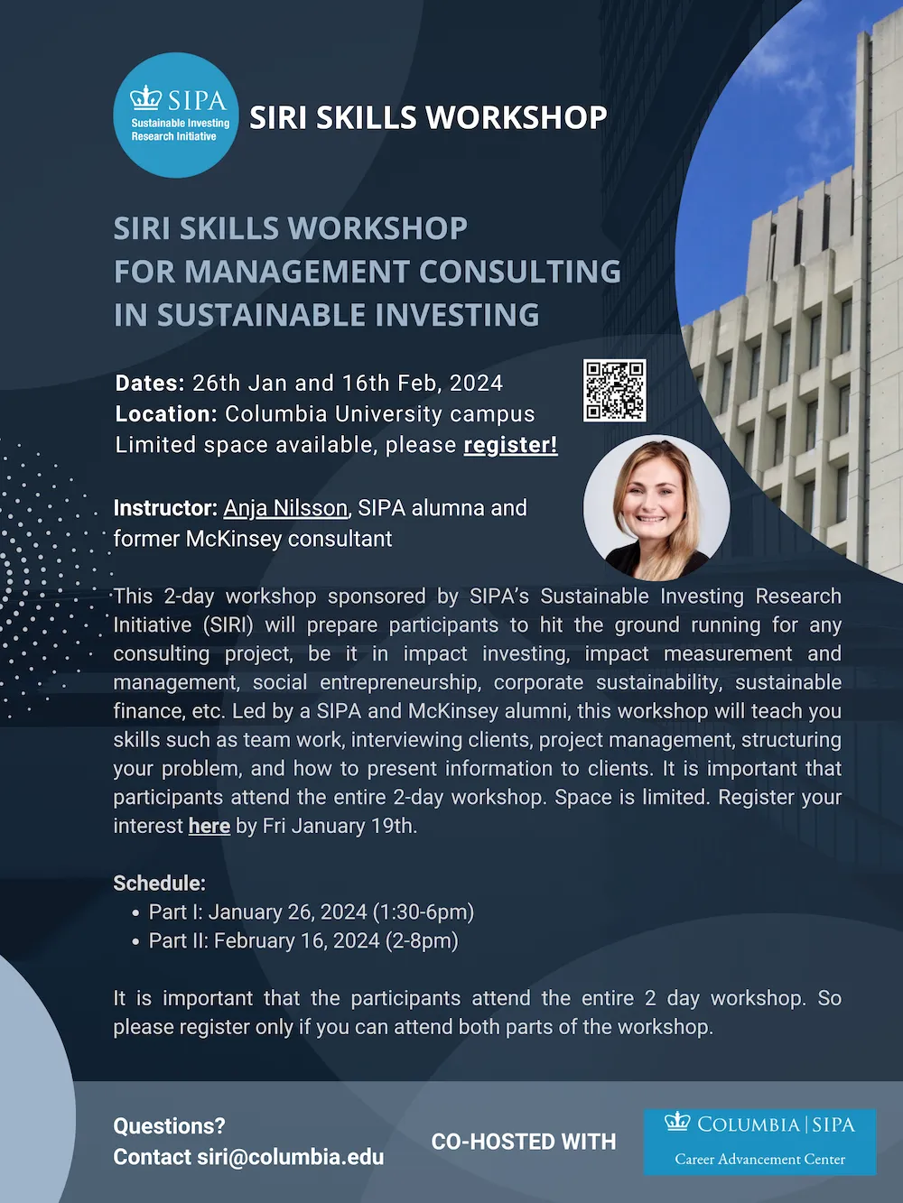 SIRI Skills Workshop for Management Consulting in Sustainable Investing