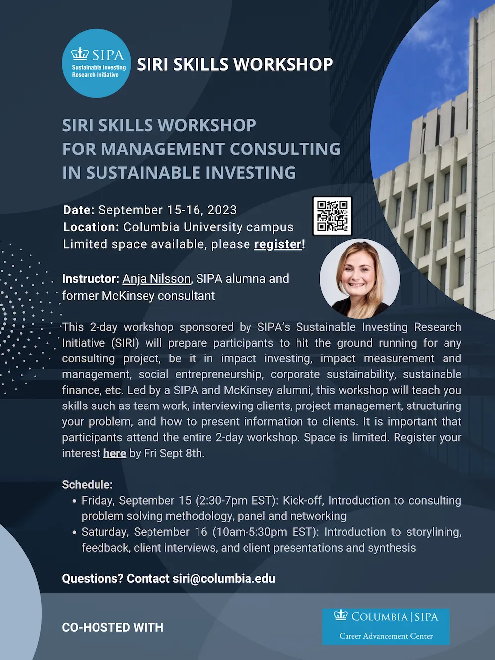 SIRI Skills Workshop for Management Consulting in Sustainable Investing